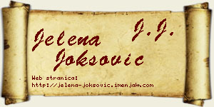 Jelena Joksović vizit kartica